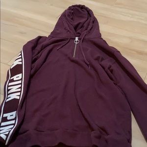Pink Maroon Sweatshirt Oversized